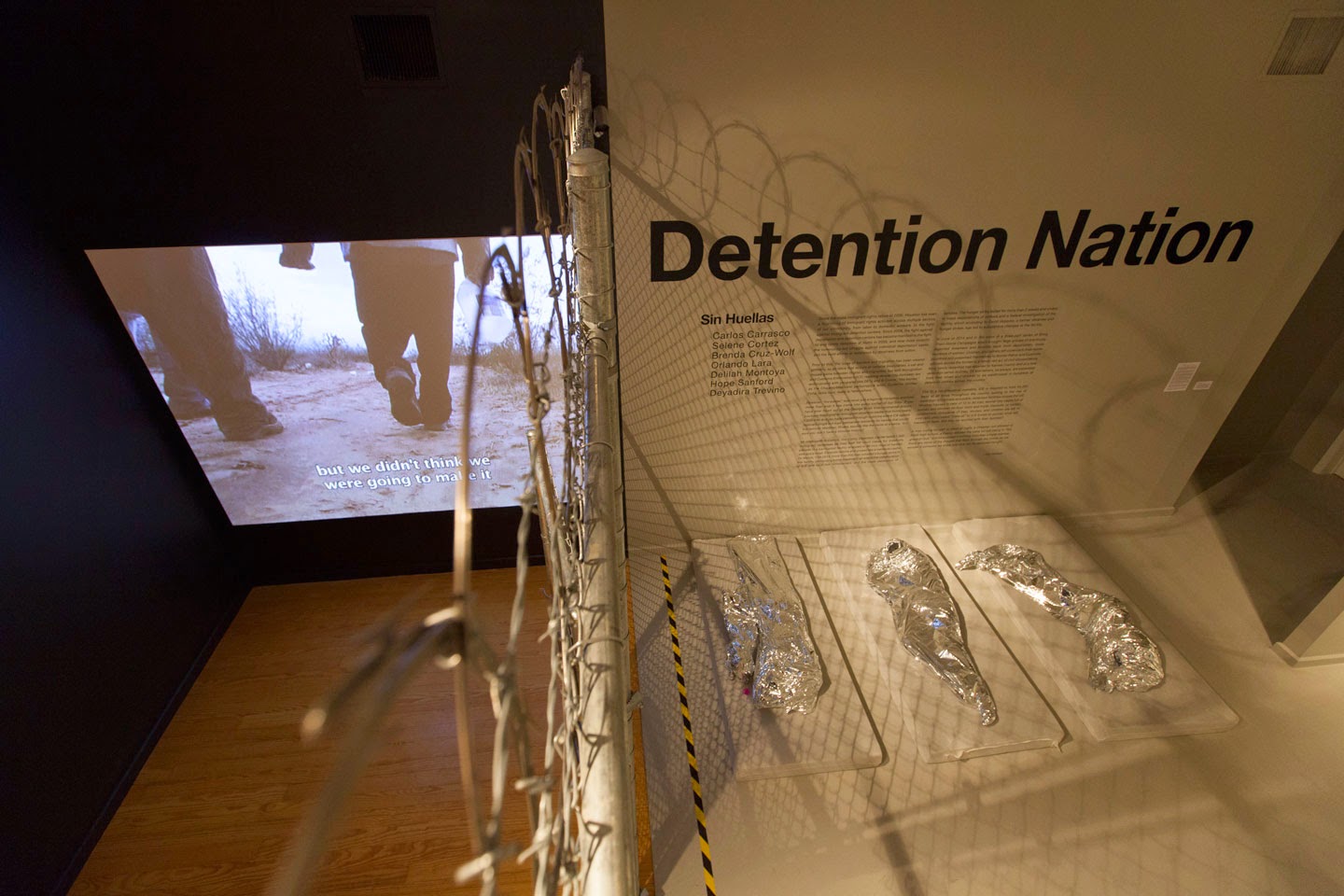 Sin Huellas (Without Fingerprints), "Detention Nation", 2014, Installation