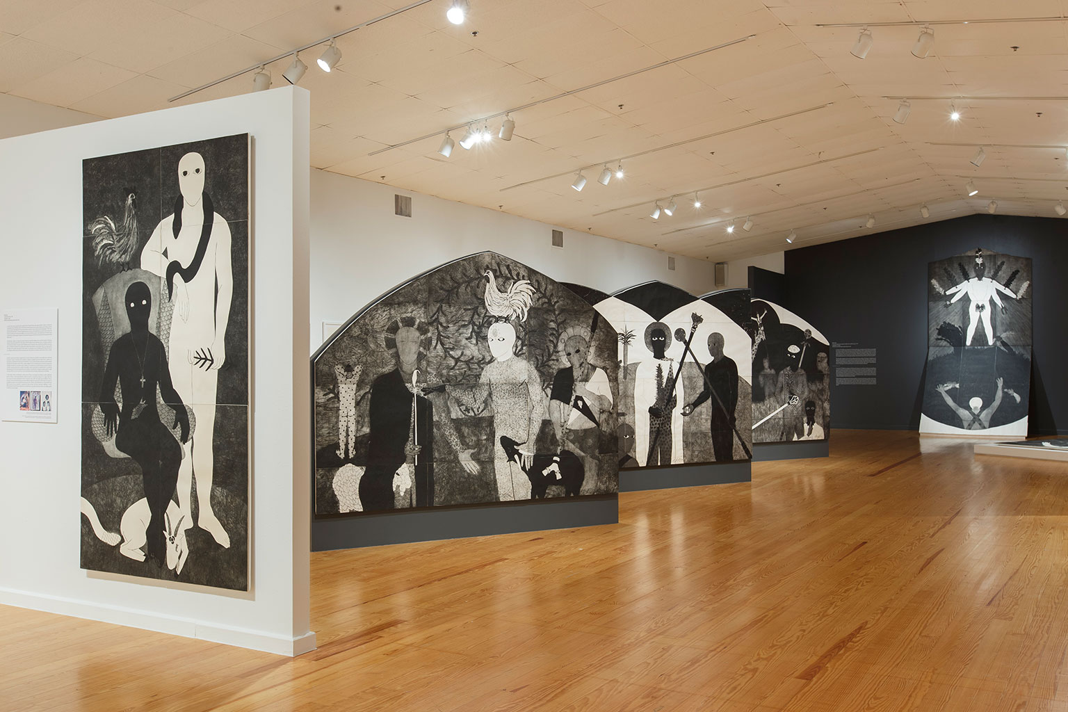 "Nkame: A Retrospective of Cuban Printmaker Belkis Ayón", installation view at the Station Museum of Contemporary Art, 2018