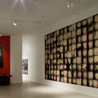 Installation view Station Museum of Contemporary Art: Charif Benhelima, "Semites: A Wall Under Construction", 2005 - 2011, 135 Ilfochrome prints on Diasec, from Polaroid 600, Each print 41” x 41”