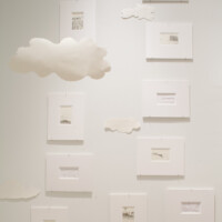 Floyd Newsum, from the series - "European Landscapes", 2004 - 2012, installation with ink on paper and paper clouds