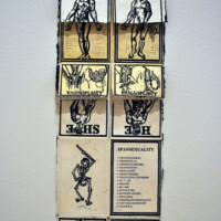 Eric Avery, "Spansexuality", 1997, linoleum block print on handmade paper