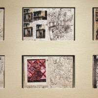 George Gittoes, "Witness To War", Installation Photos of the Drawings, Station Museum of Contemporary Art, 2011