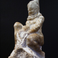 ABDEL-KARIM KHALIL, "We are Living in an American Democracy", 2004, marble, 16” x 6” x 9”