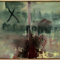 Leon Chavez Teixeiro, "Poder Obrero", 1975, mixed media on canvas, 31 1/2 x 83 1/2 in