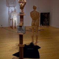 Aimé Mpane, "Couple Infernal (The Infernal Couple)", 2004, Installation: mixed media, dimensions variable, 6’x14’x12’