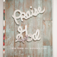 Forrest Prince, "Praise God", 1993 - 1995, wood, mirror, vinyl lettering, collection of Laura Fain