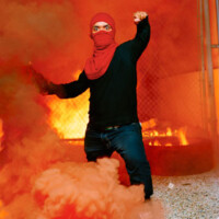 Santiago Forero, "Action Heroes: The Riot", 2009, digital print