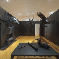 James Drake, "Trophy Room", 1982, fabricated Steel, 120” x 144” x 192”