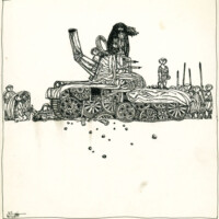 FAISEL LAIBI SAHI, (from the series), "War", 1972 – 1999, ink and graphite on paper, 40 drawings, dimensions vary