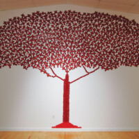 Angela Dillon, "El Arbol de la Vida, The Tree of Life", 2006, acrylic paint, wood, and foam material