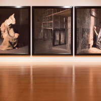 Andres Serrano, "Untitled XXVI–1 / Untitled XXVI–2 / Untitled XXVII", 2015, chromogenic print, dibond mounted, plexiglass, wooden frame
