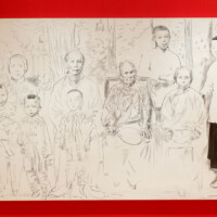 Hung Liu From, "Branches (Wong Family #2)", 1988, charcoal and oil on canvasHung Liu From, "Branches (Wong Family #1)", 1988, charcoal and oil on canvas